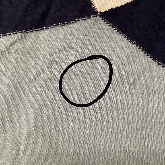 Belle Blue Artsy Casual Knit Patchwork Ombré Sweater Bundle Lot of Two XXS - Picture 8 of 11